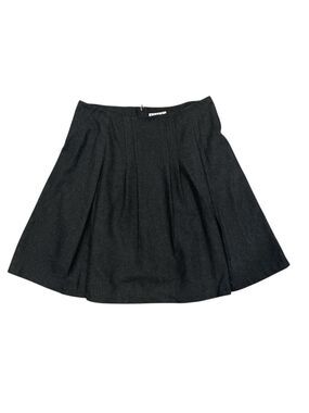 Kookai Paris Charcoal Wool Blend Pleated A-Line Skirt 40 (Fits M)